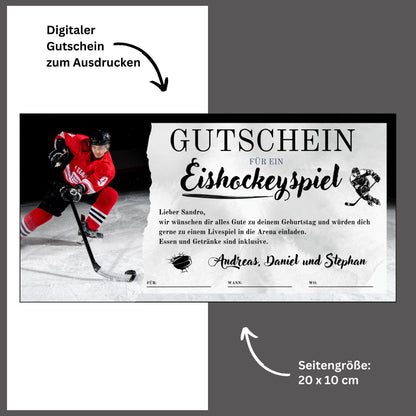 Gutschein - Eishockey Spiel Erlebnisgutschein - eCARD4you