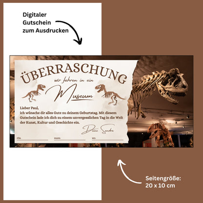 Gutschein - Museumbesuch Saurier Dino-Museum