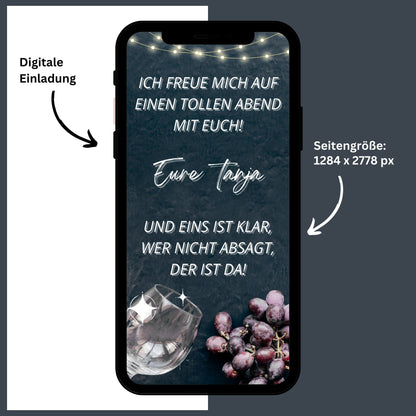 eCARD - Weinfest Geburtstagparty Einladung