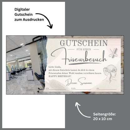 Gutschein - Friseurbesuch Friseurgutschein Geschenkidee