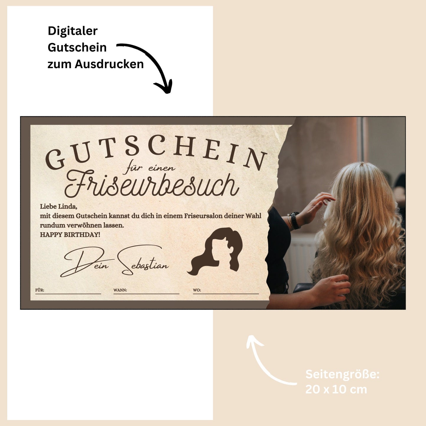 Gutschein - Friseurbesuch Friseurgutschein Geschenkidee