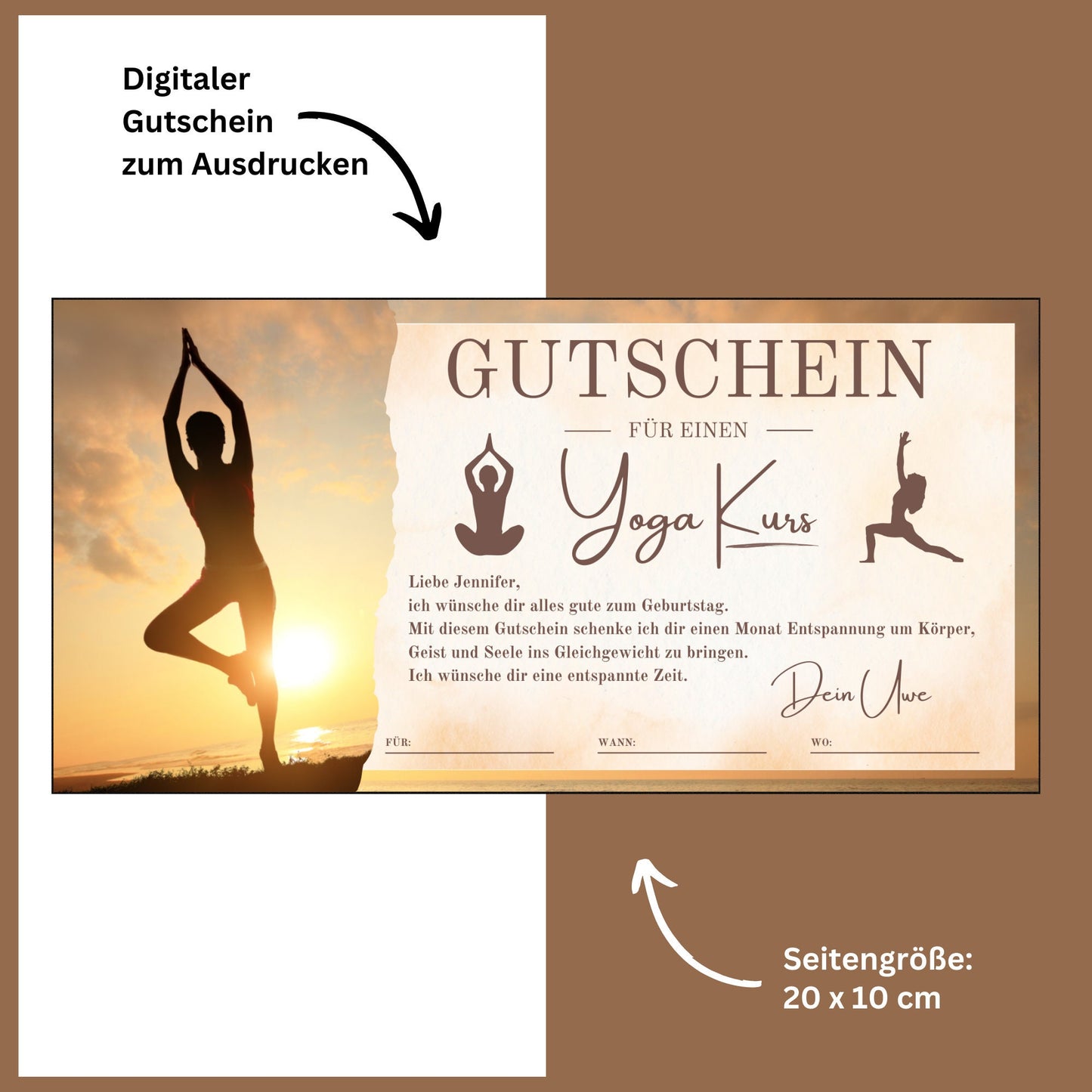 Gutschein - Entspannungskurs Yoga Geschenkgutschein