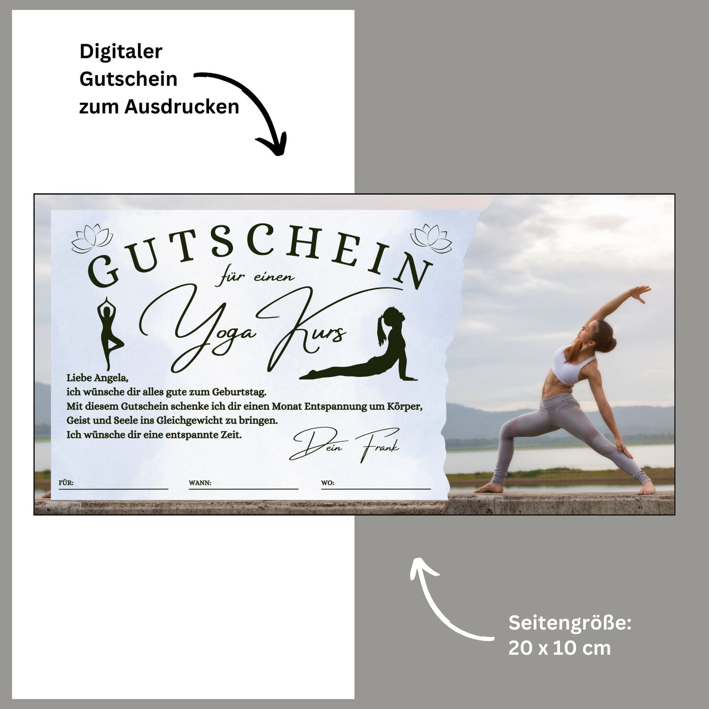 Gutschein - Entspannungskurs Yoga Geschenkgutschein