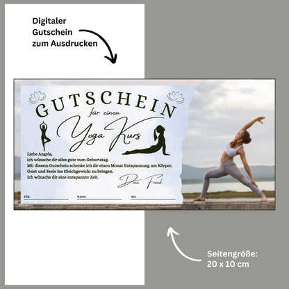 Gutschein - Entspannungskurs Yoga Geschenkgutschein