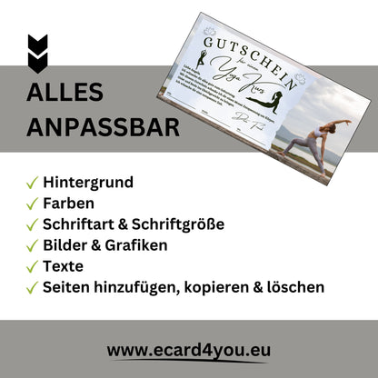 Gutschein - Entspannungskurs Yoga Geschenkgutschein