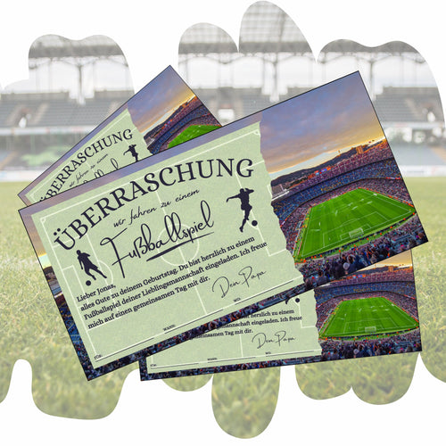 Gutschein - Stadion Besuch Fußballspiel Geschenkgutschein