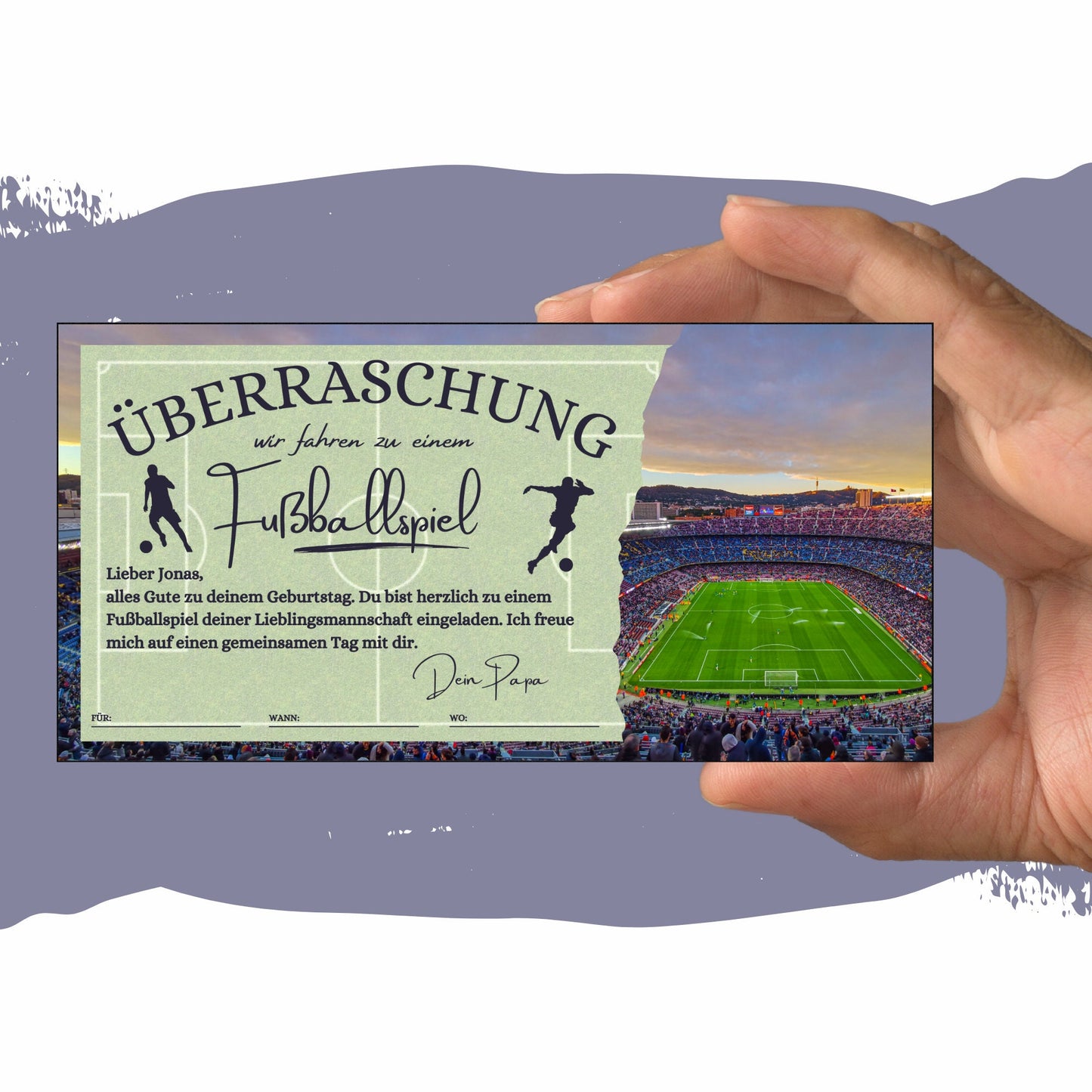 Gutschein - Stadion Besuch Fußballspiel Geschenkgutschein