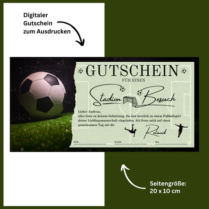 Gutschein - Stadion Besuch Fußballspiel Geschenkgutschein