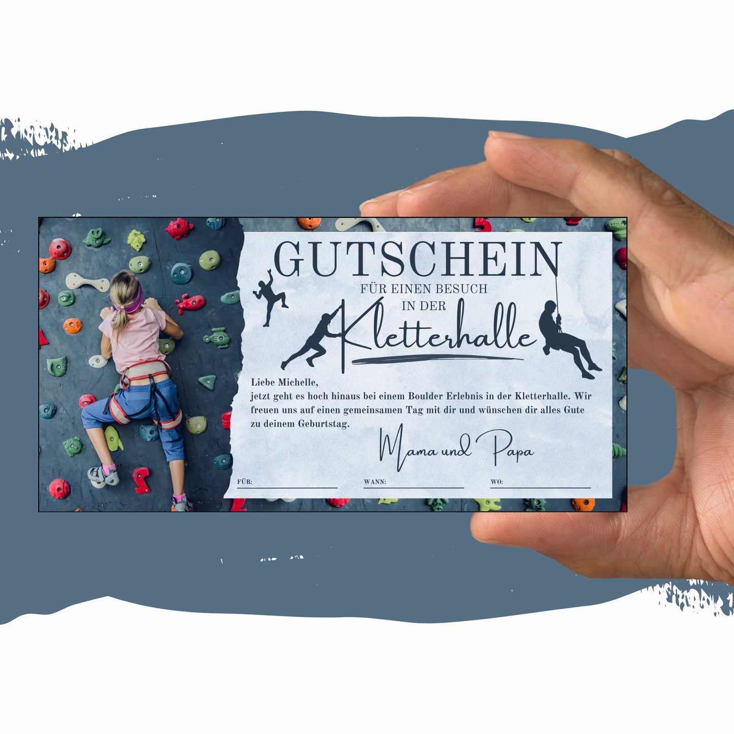 Gutschein - Kletterhalle Kletterwand Geschenkgutschein