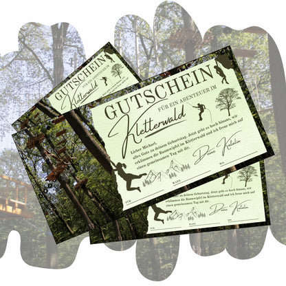 Gutschein - Kletterwald Kletterpark Erlebnisgutscheinkarte