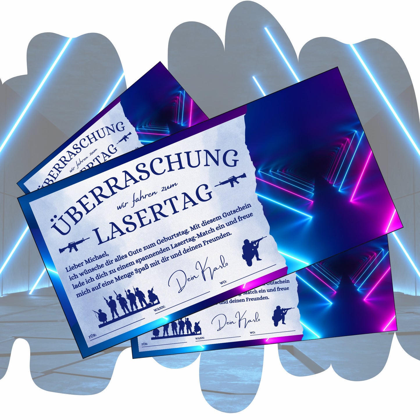 Gutschein - Lasertag Paintball Geschenkgutschein