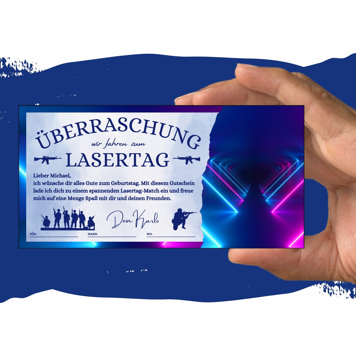 Gutschein - Lasertag Paintball Geschenkgutschein