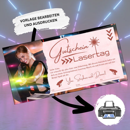 Gutschein - Lasertag Paintball Geschenkgutschein