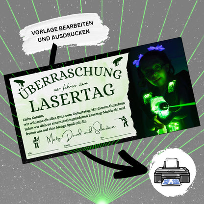 Gutschein - Lasertag Paintball Geschenkgutschein