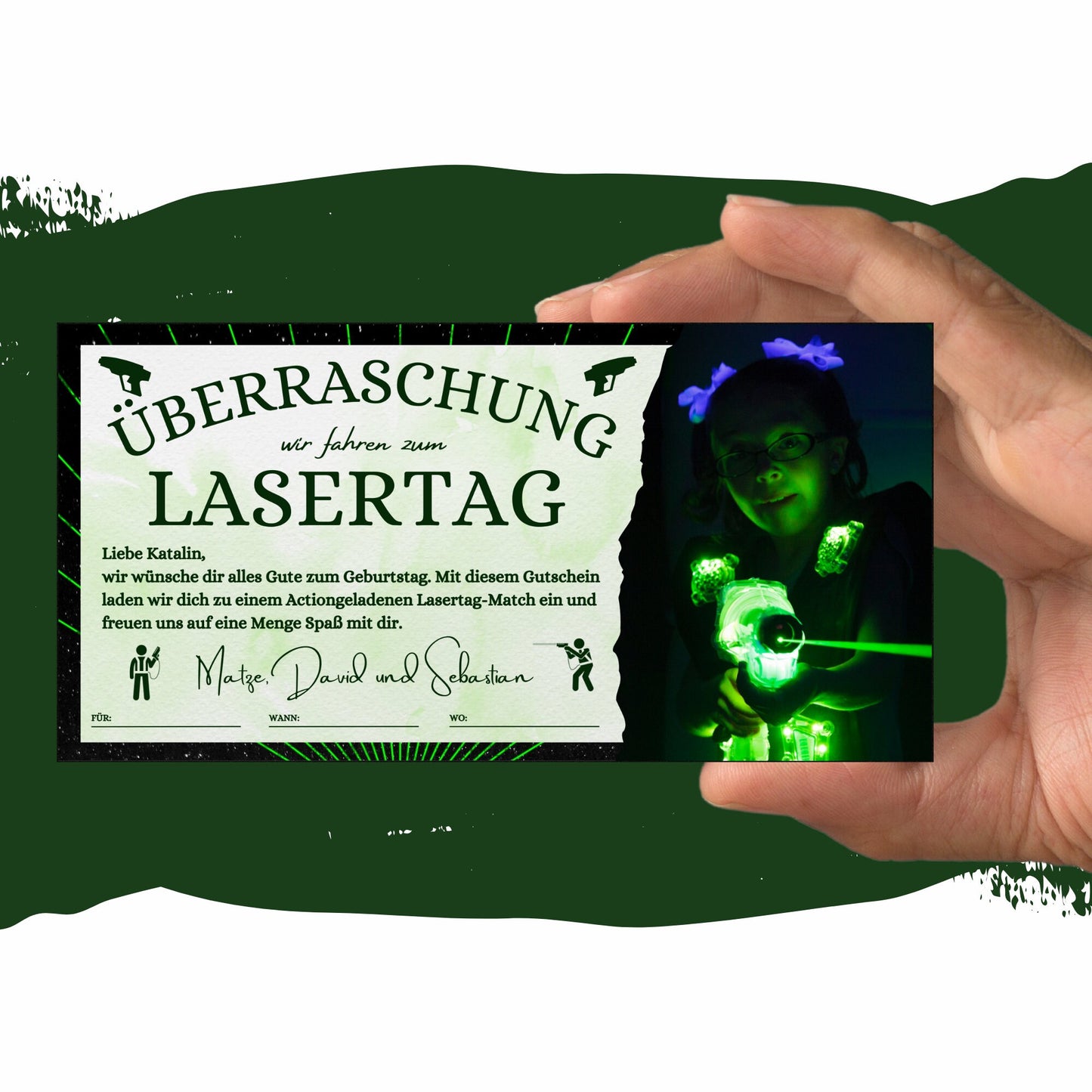 Gutschein - Lasertag Paintball Geschenkgutschein