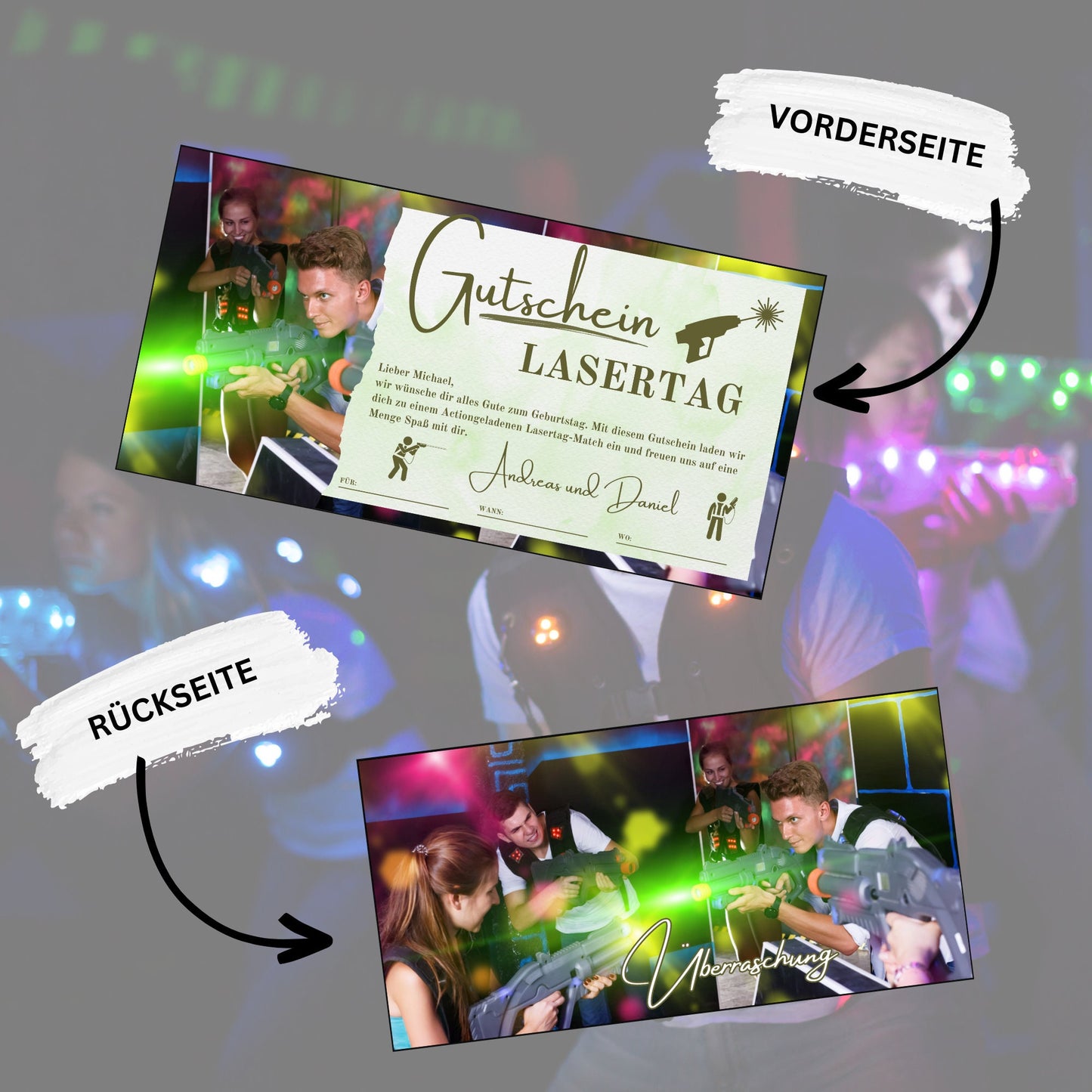 Gutschein - Lasertag Paintball Geschenkgutschein