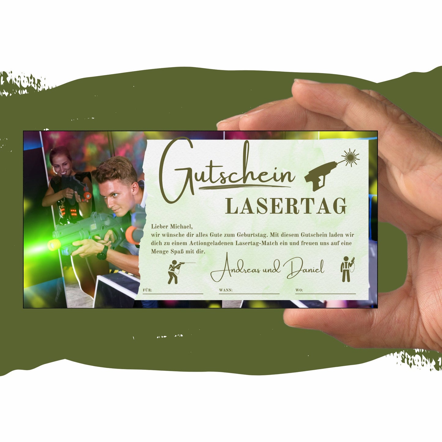 Gutschein - Lasertag Paintball Geschenkgutschein