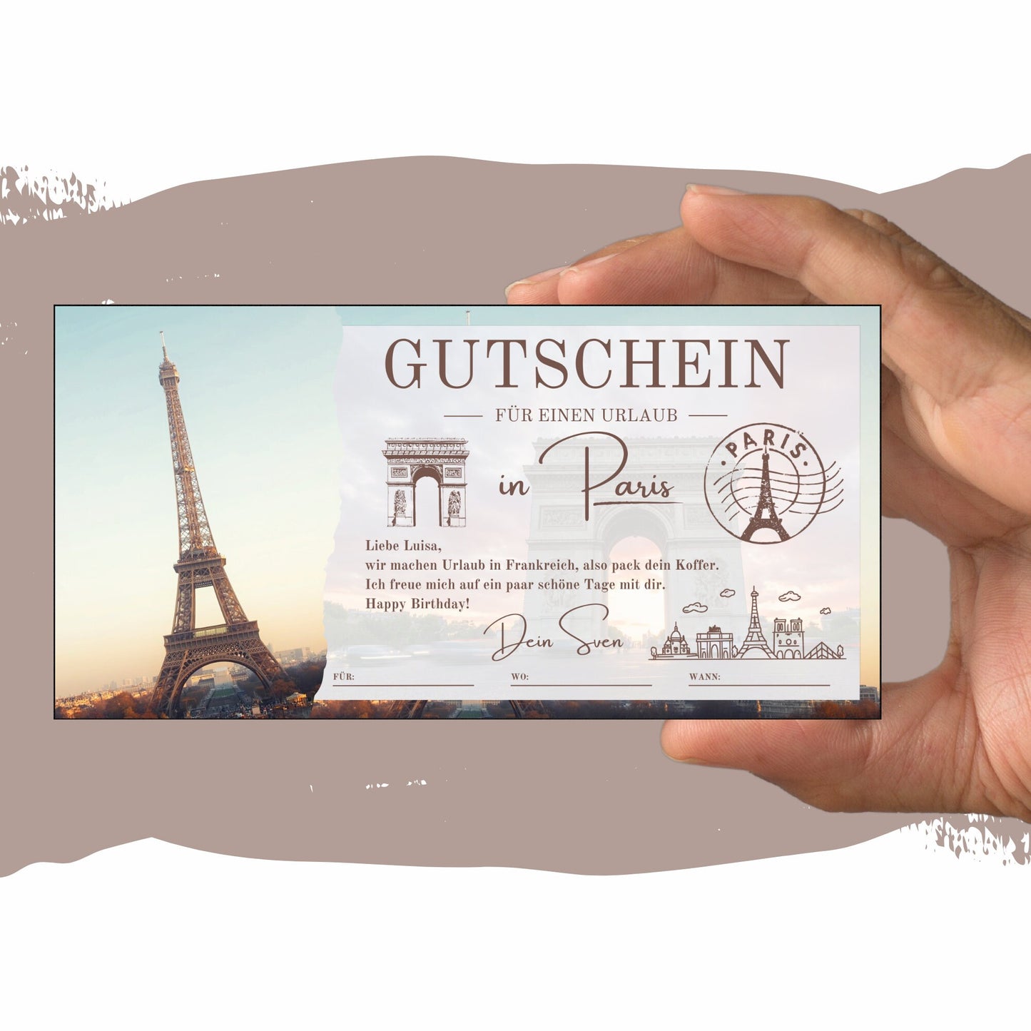 Gutschein - Städtetrip Paris Frankreich Reisegutschein