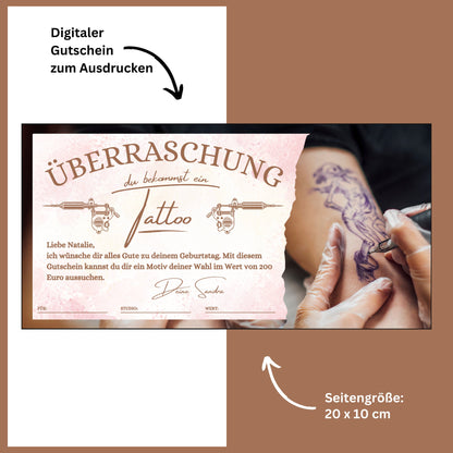 Gutschein - Tattoo Studio Geschenkgutschein