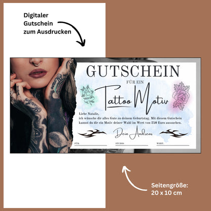 Gutschein - Tattoo Studio Geschenkgutschein