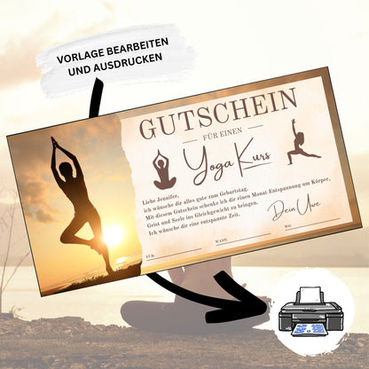 Gutschein - Entspannungskurs Yoga Geschenkgutschein