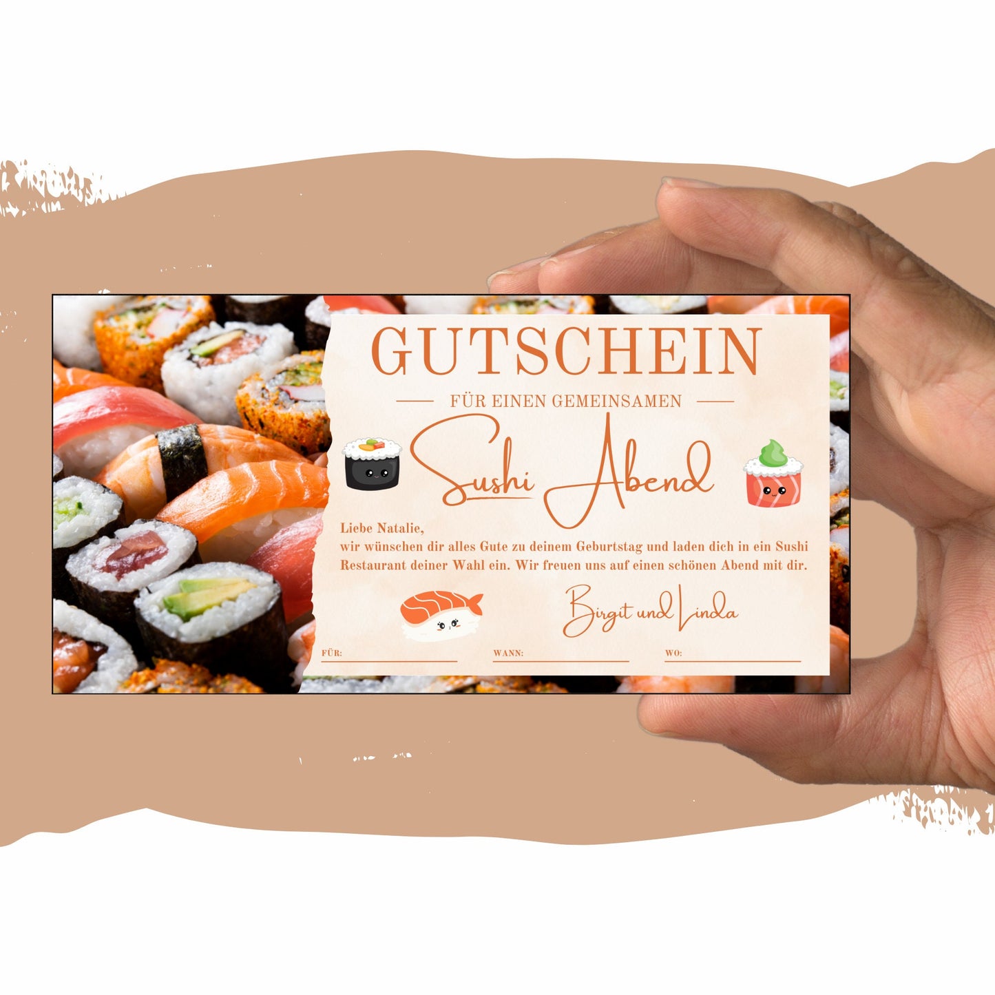 Gutschein - Sushi Essen Geschenkgutschein