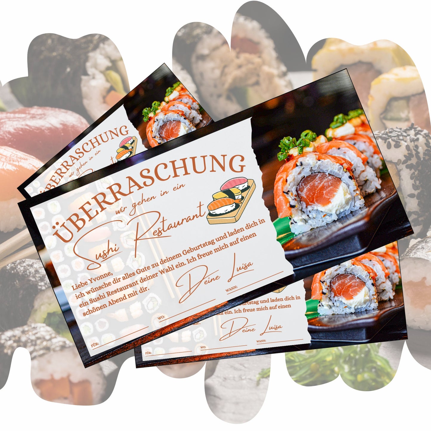 Gutschein - Sushi Essen Geschenkgutschein