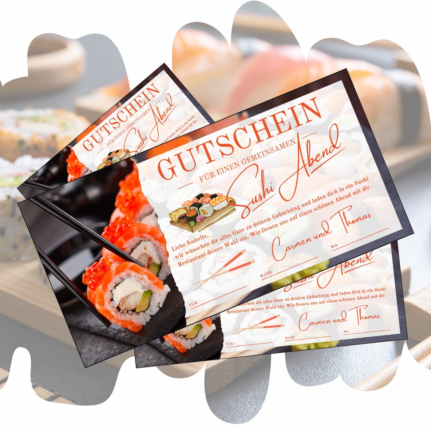 Gutschein - Sushi Essen Geschenkgutschein