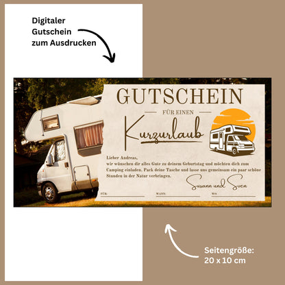 Gutschein - Campingtrip Erlebnisgutschein