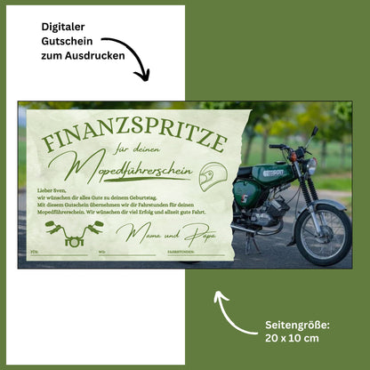 Gutschein - Moped Führerschein Geschenkgutschein