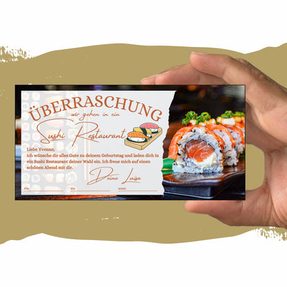 Gutschein - Sushi Essen Geschenkgutschein