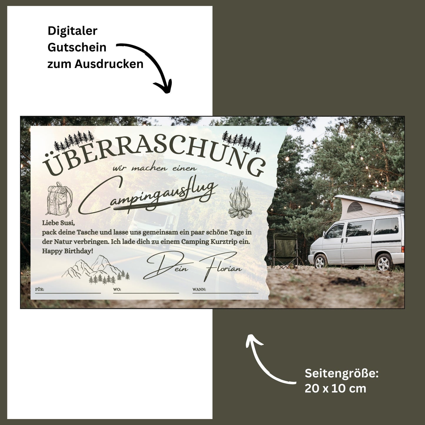 Gutschein - Campingtrip Erlebnisgutschein