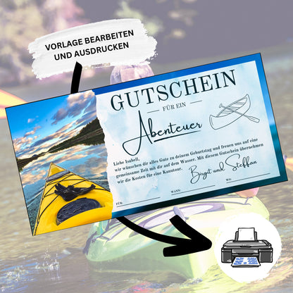 Gutschein - Kanutour Kajakkurs Erlebnisgutschein