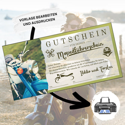 Gutschein - Moped Führerschein Geschenkgutschein