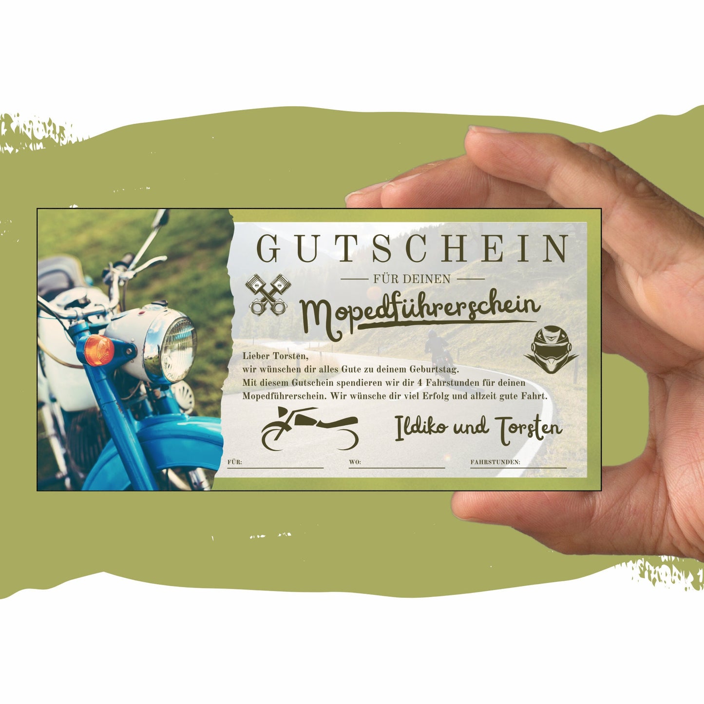 Gutschein - Moped Führerschein Geschenkgutschein