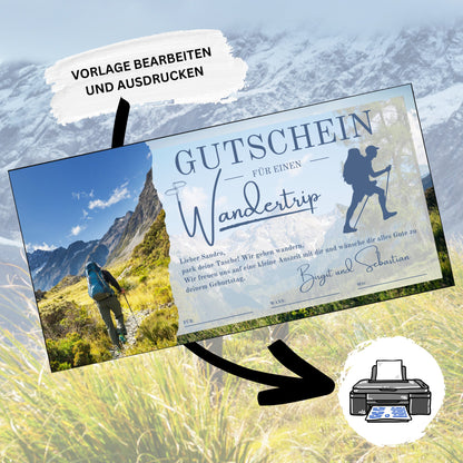 Gutschein - Wanderung Wandertrip Wandergutschein