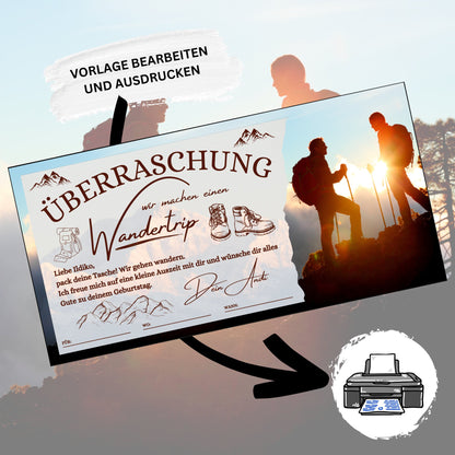 Gutschein - Wanderung Wandertrip Wandergutschein