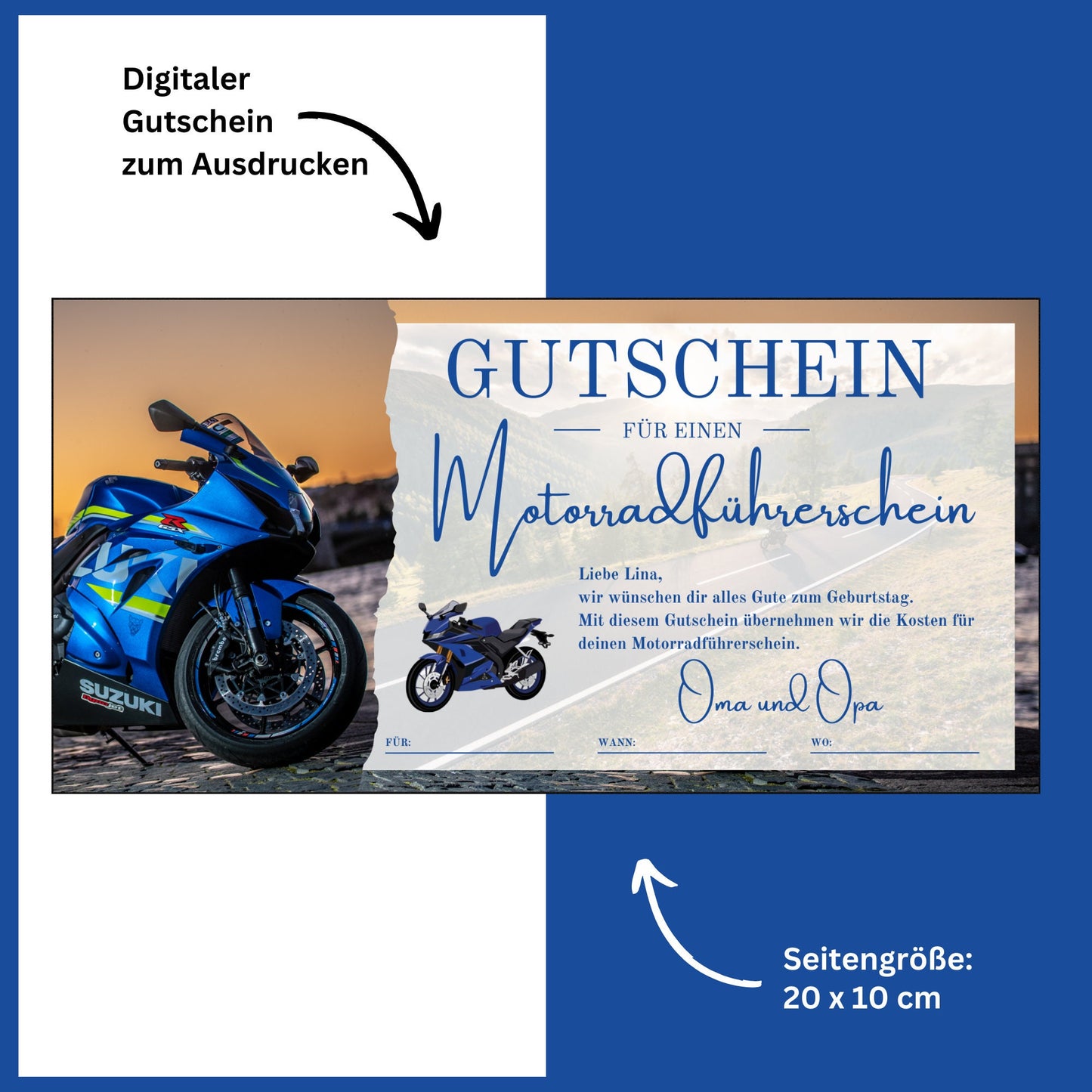 Gutschein - Motorrad Führerschein