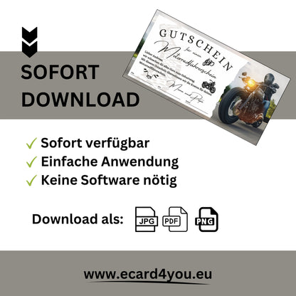 Gutschein - Motorrad Führerschein