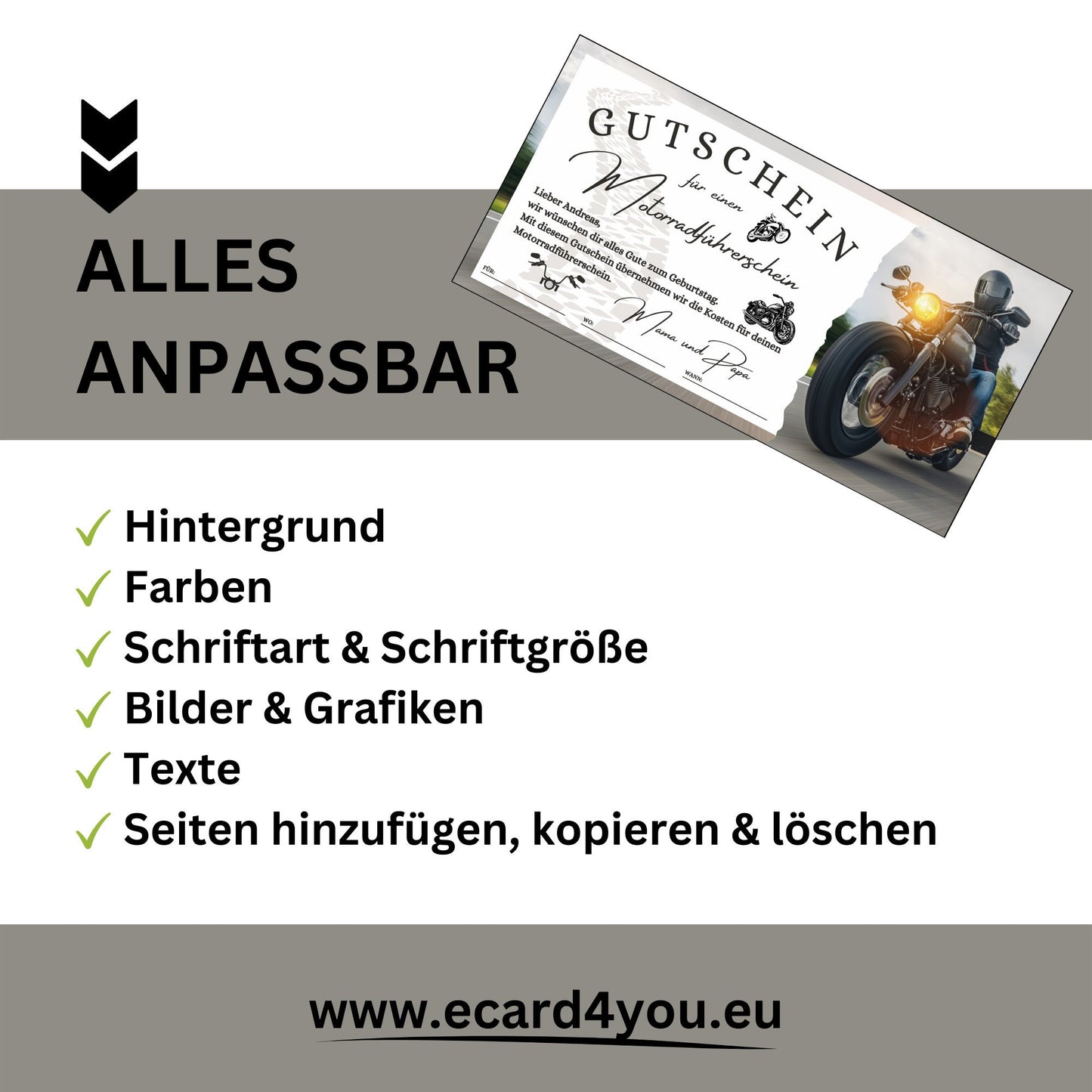 Gutschein - Motorrad Führerschein