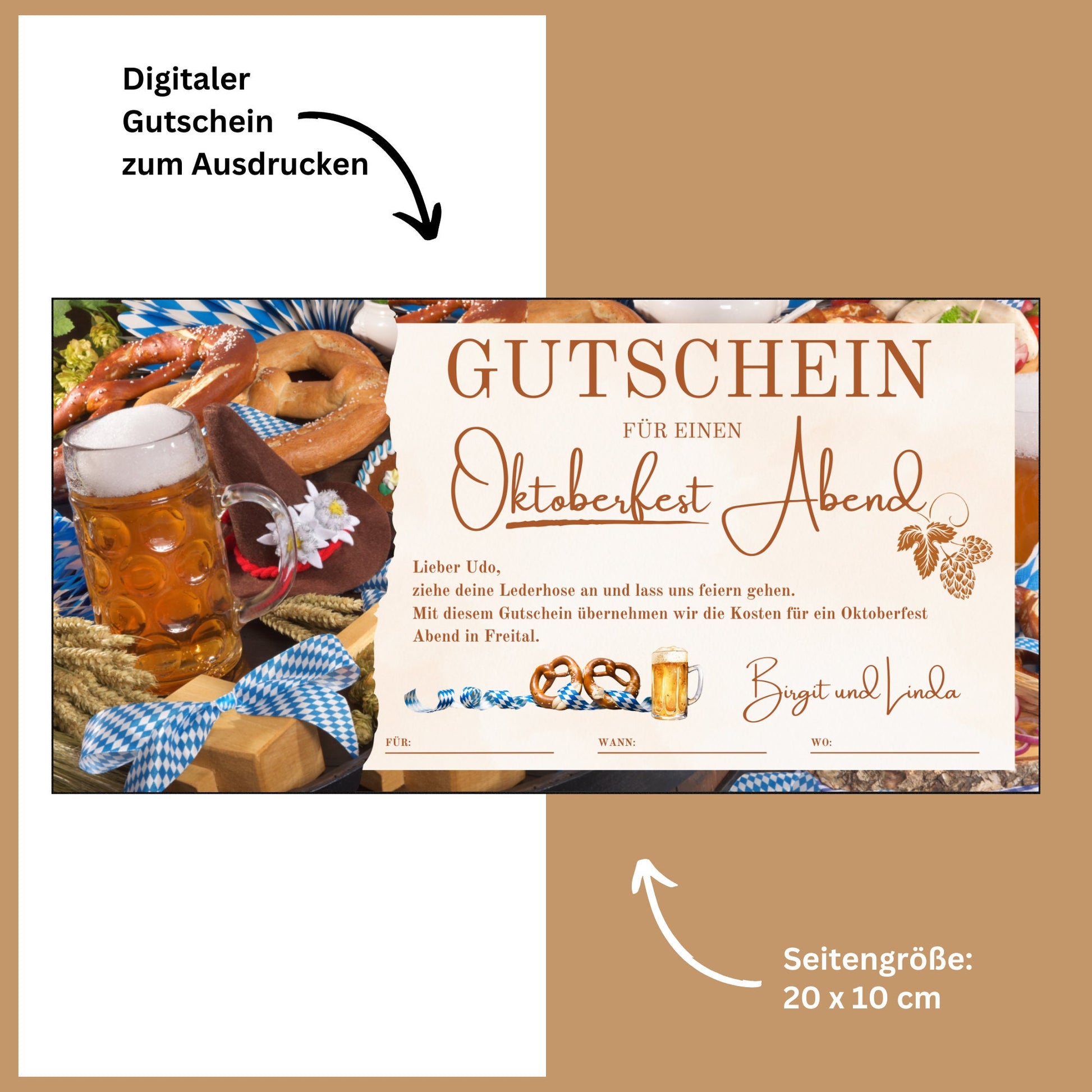 Gutschein - Oktoberfest O'zapft is Bierfest Geschenkidee - eCARD4you