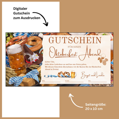 Gutschein - Oktoberfest O'zapft is Bierfest Geschenkidee - eCARD4you