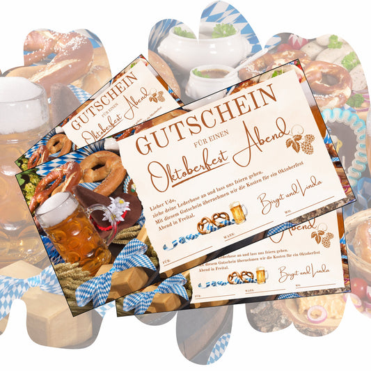 Gutschein - Oktoberfest O'zapft is Bierfest Geschenkidee