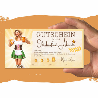 Gutschein - Oktoberfest O'zapft is Bierfest Geschenkidee