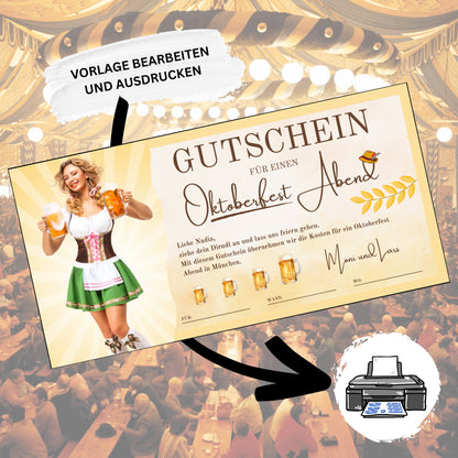 Gutschein - Oktoberfest O'zapft is Bierfest Geschenkidee