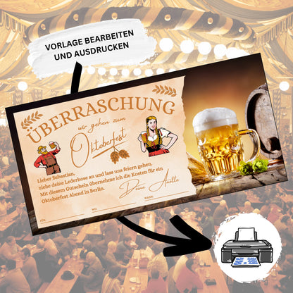 Gutschein - Oktoberfest O'zapft is Bierfest Geschenkidee