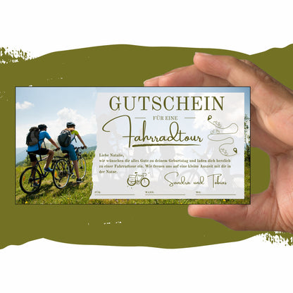 Gutschein - Fahrradtour Fahrradausflug Erlebnisgutschein