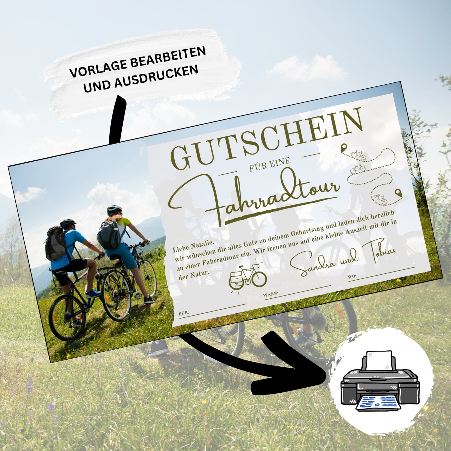 Gutschein - Fahrradtour Fahrradausflug Erlebnisgutschein