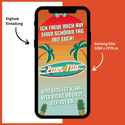 eCARD - Animierte Sommerparty Einladungskarte