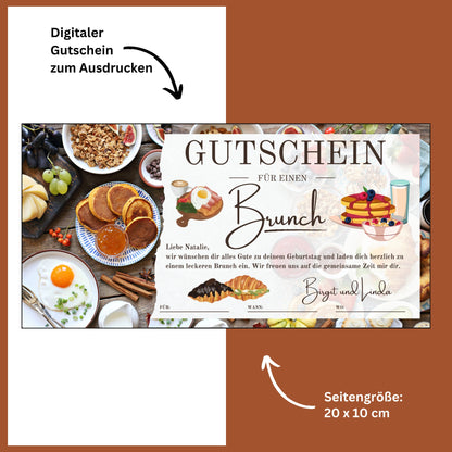 Gutschein - Brunch Frühstück Geschenkgutschein